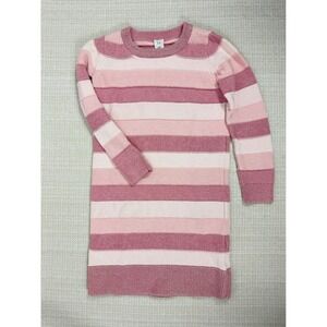 GAP Kids Girls Pink Striped Sweater Dress Long Sleeve Knit Size 5 Years